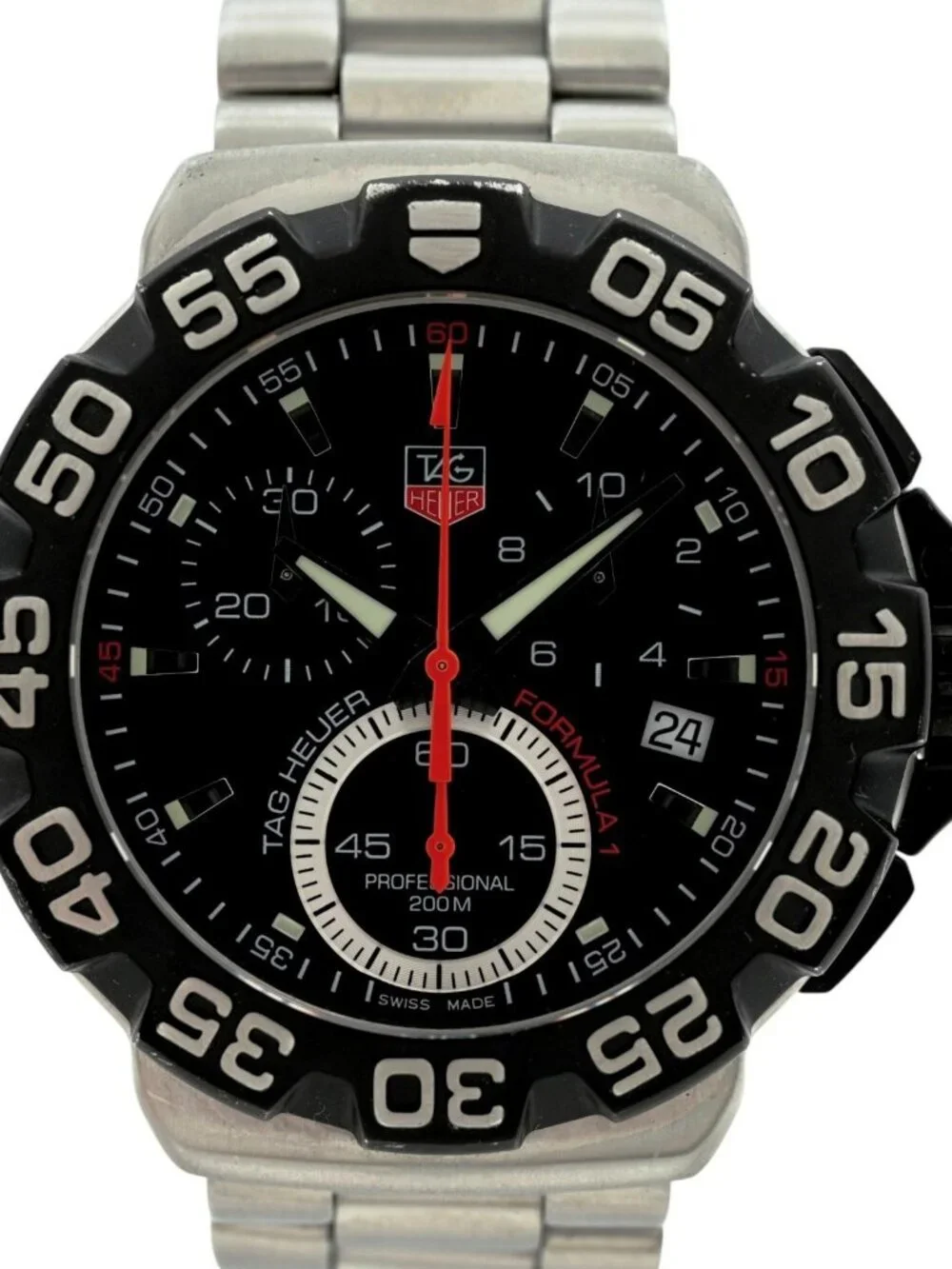 Tag Heuer 41mm Men's Formula 1 Swiss Made Chronograph SS Watch! Ref: CAH1110!